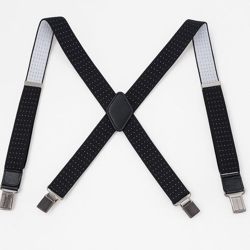 JKEL MB 01 Mens Dotted Wide Clip Braces